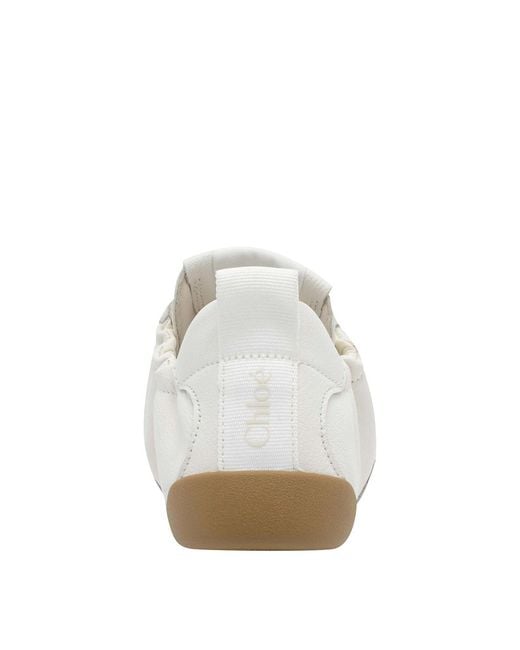 Chloé White E Kick Sneakers