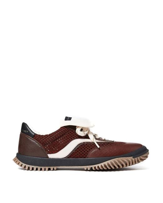 Stella McCartney Brown S Wave Sport Sneakers With Mesh Panels