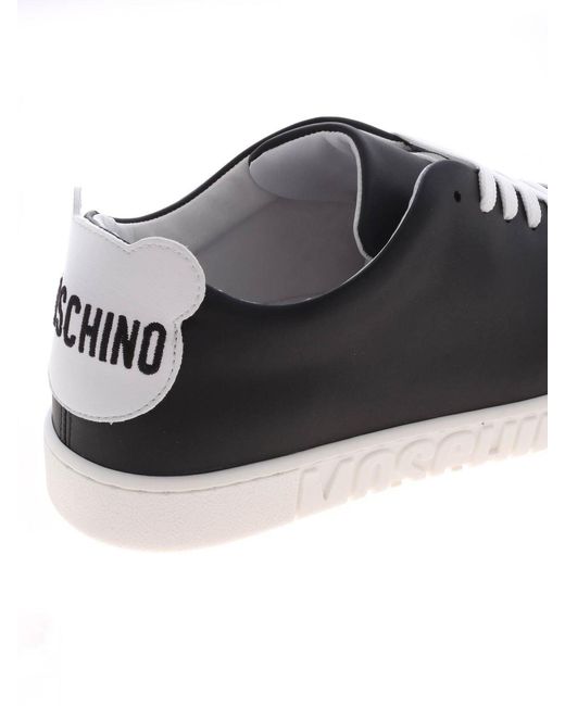 Moschino Blue Teddy Logo And Patch Sneakers for men