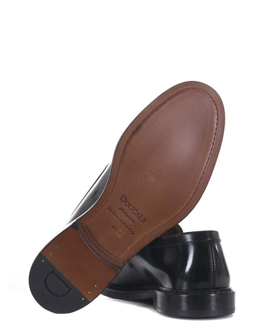 Doucal's Black Doucals Loafers for men