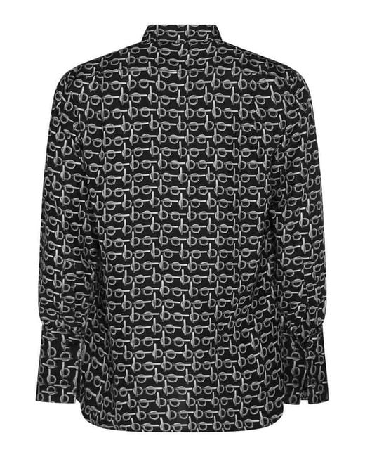 Burberry Black And Silk Shirt