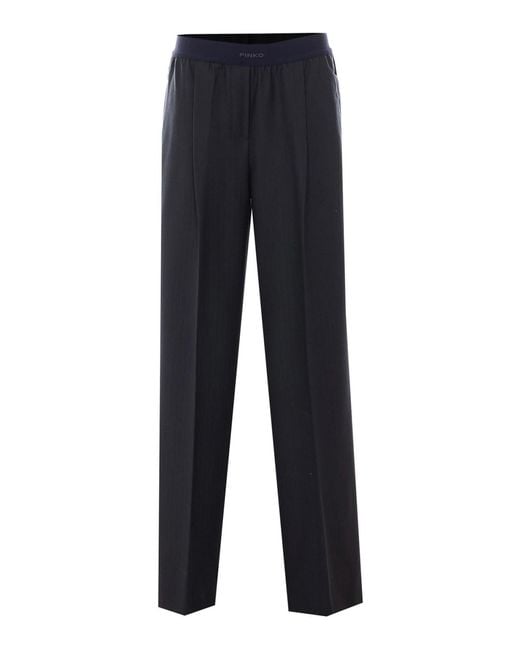 Mulberry Blue Phaius Striped Pants