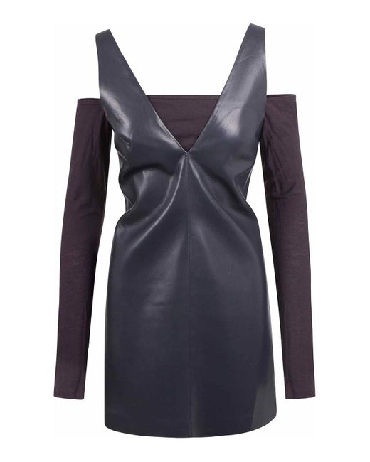 chinese dress ladies Nanushka // Black Faux Leather Wrap Dress  VSP Consignment