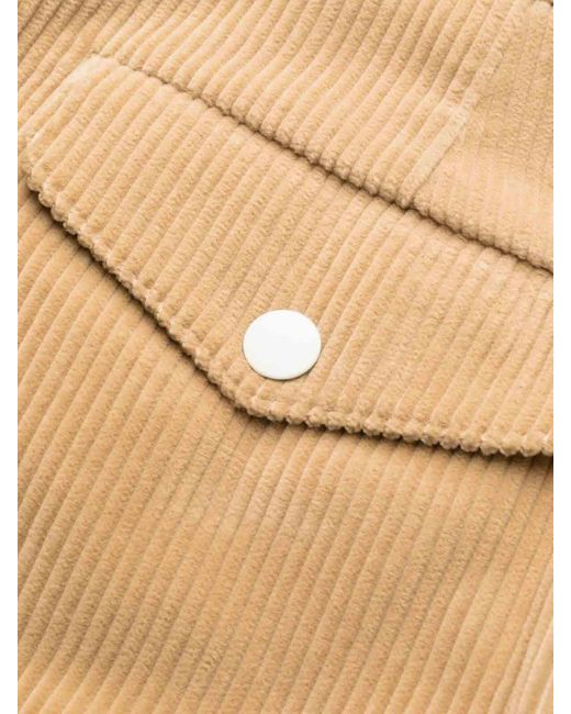 Palm Angels Natural Cotton Corduroy Pants, Crochet Stripes for men