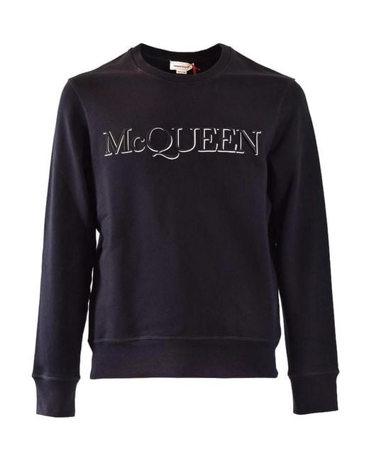 Alexander McQueen Blue Cotton Sweatshirt for men