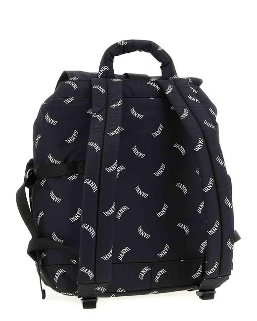 Ganni Black Re-Tech Backpack