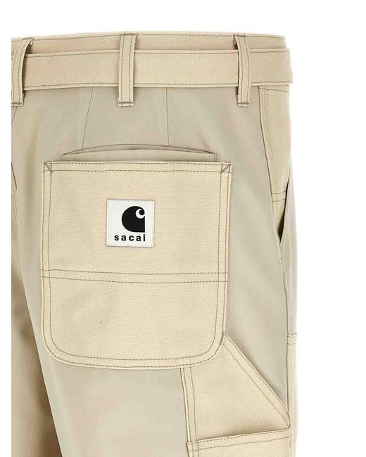 Sacai Natural X Carhartt Wip Pants for men