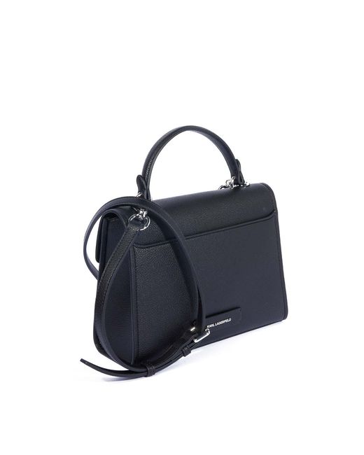 Karl Lagerfeld Blue Ikon Grainy Crossbody