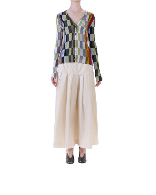 Paul Smith Blue Cardigan Righe Mix