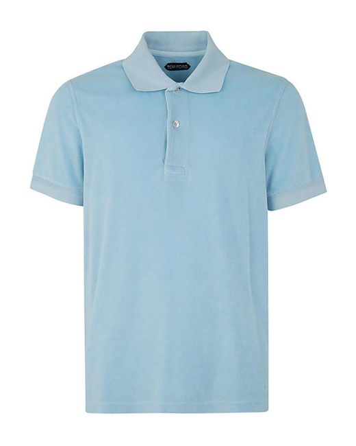 Tom Ford Blue Cut And Sewn Polo for men
