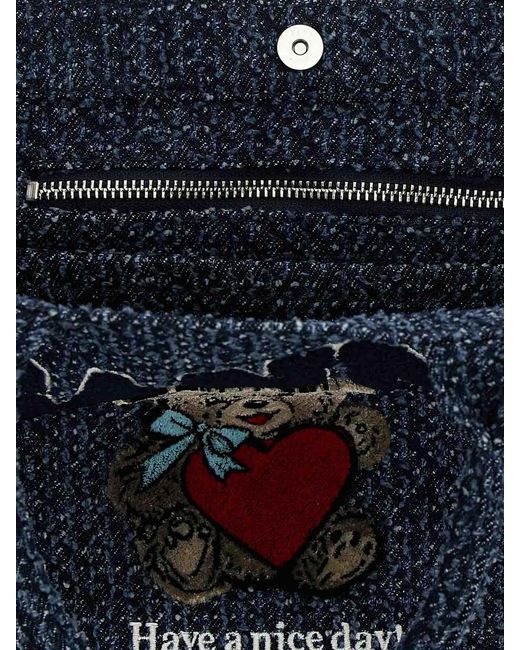 Ganni Blue Small Shopping Bag