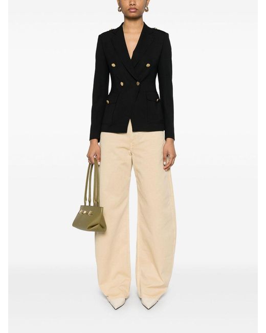 Tagliatore Black Wool Double-Breasted Jacket