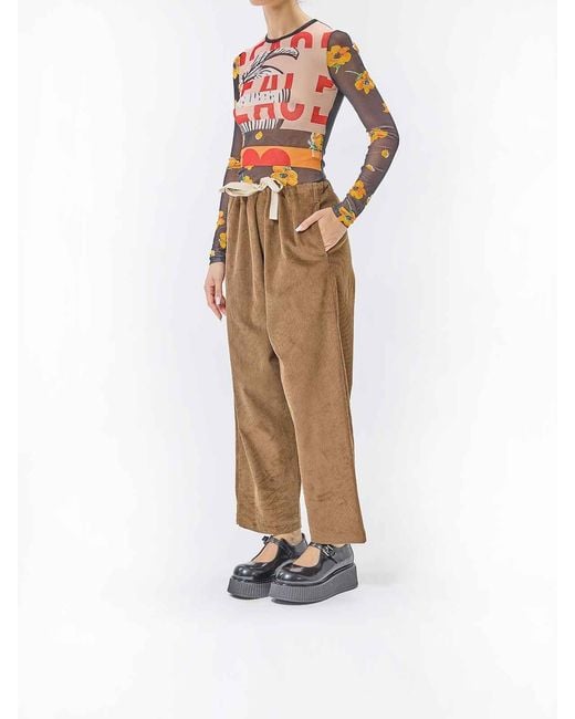 Moschino Brown Velvet Pants