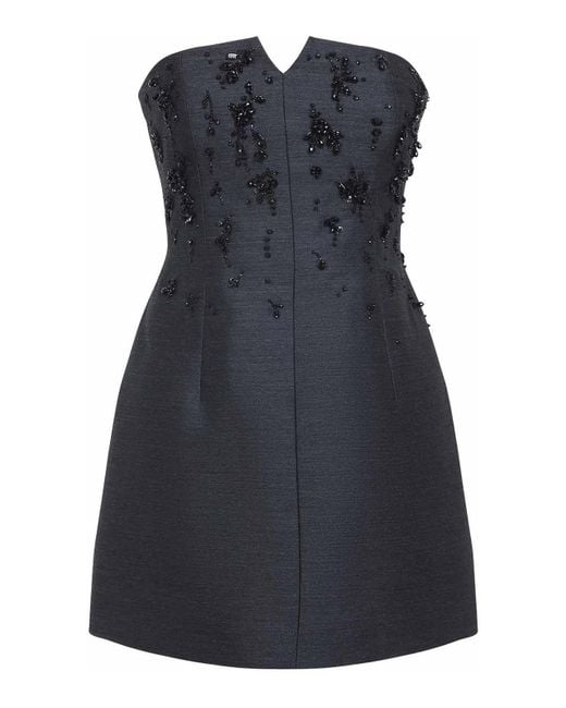 Alberta Ferretti Black Tailoring Off Shoulder Dress