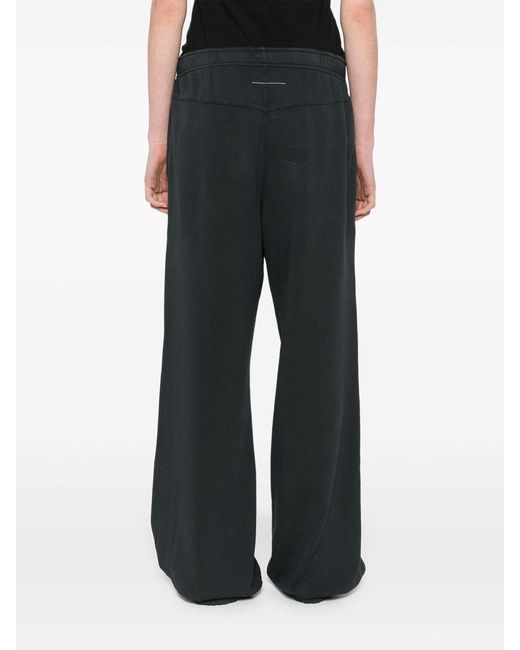 MM6 by Maison Margiela Black Logo Cotton Sweatpants