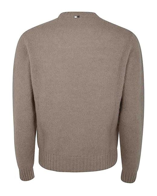 Herno Brown Luxe Alpaca Blend Sweater for men