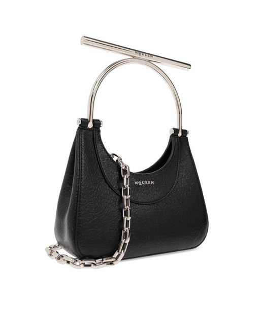 Alexander McQueen Black Mcqueen T-Bar Mini Lambskin Bag
