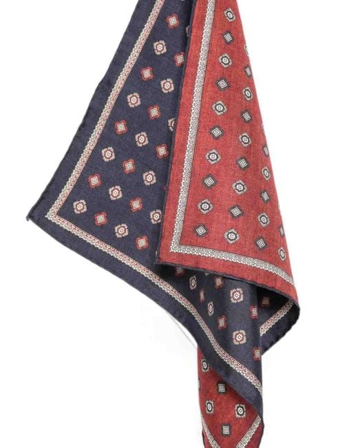 Brunello Cucinelli Metallic Pocket Square Scarf for men