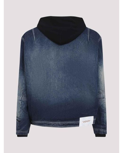 Off-White c/o Virgil Abloh Blue Off Cherry Fleece Jacket for men