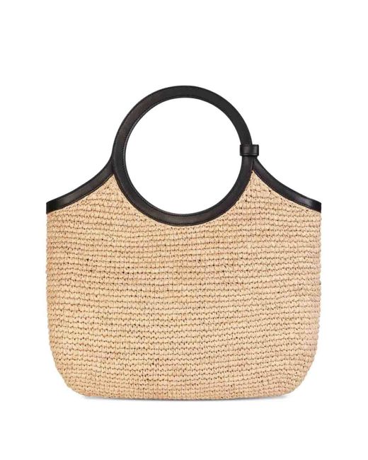 Courreges Natural Holy Raphia Tote Bag