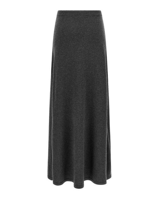Balenciaga Gray Maxi Wool Skirt