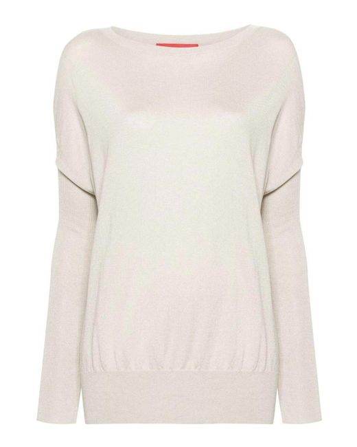 Wild Cashmere Natural Boat-neck Sweater
