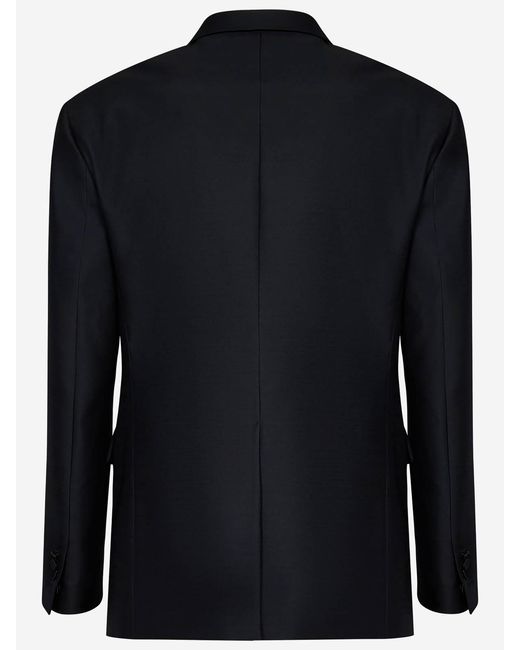 DSquared² Black Wool And Silk Smoking Suit for men