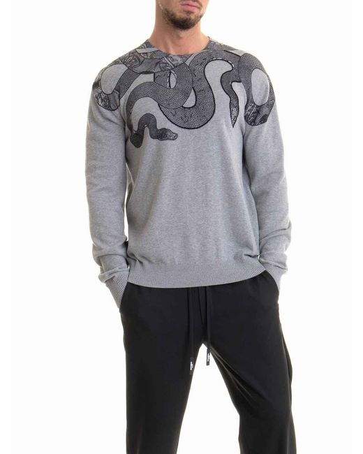Just Cavalli Gray Sweater for men