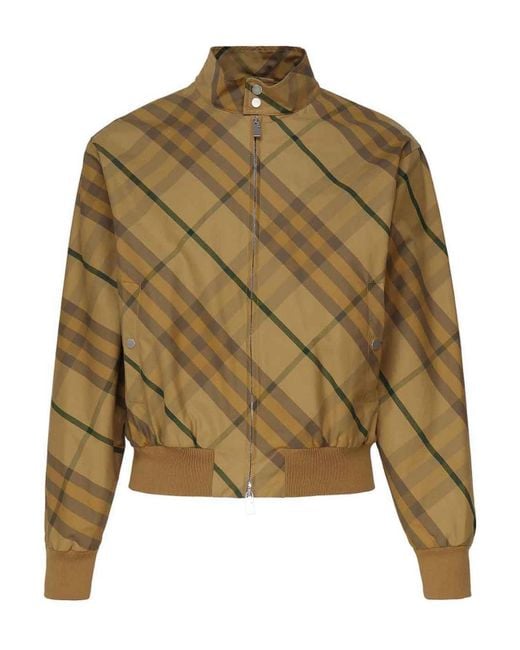 Burberry Green Check Casual Jacket for men