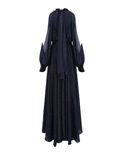 Tarik Ediz Blue Long Dress Vinka 99140