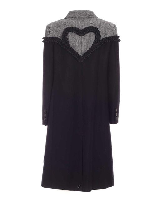 Vivetta Blue Herringbone Detailed Coat