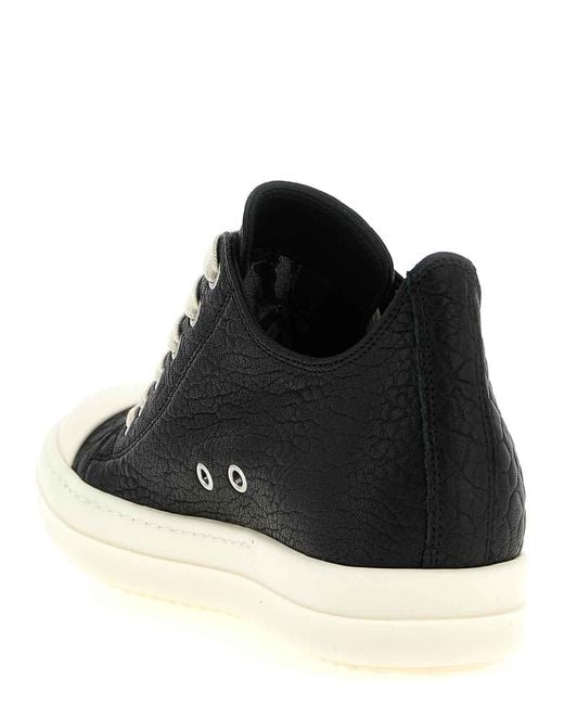 Rick Owens Black Low Sneaks' Sneakers