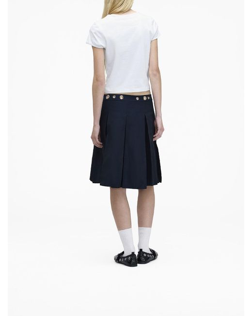 Marc Jacobs Blue Safety Pin Pleated Skirt