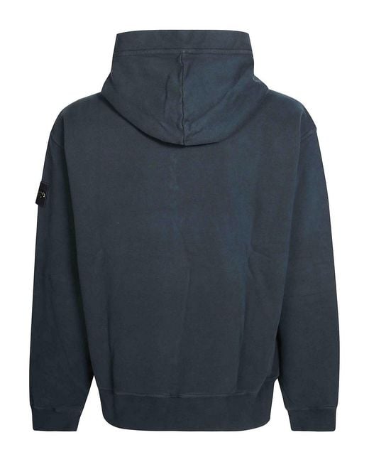 Stone Island Blue Style Pullover Hoodie Sweater for men
