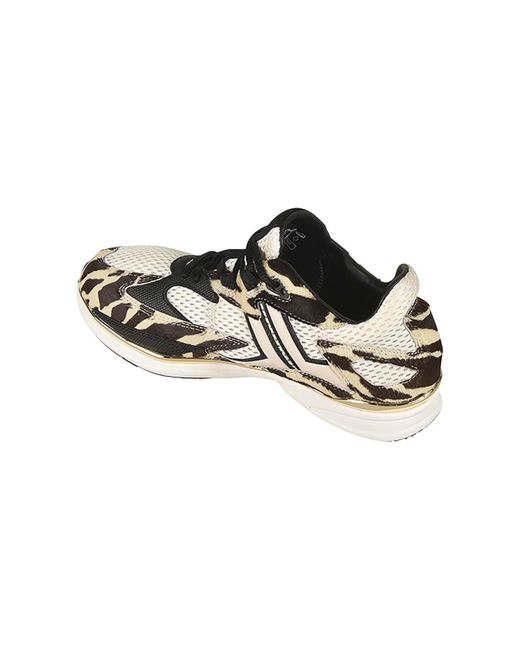 Lanvin Black Zebra Printed Low-Top Sneakers