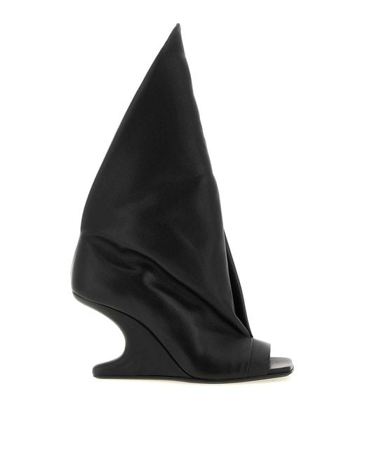 Rick Owens Black Cantilever 8 Strutter Sandals