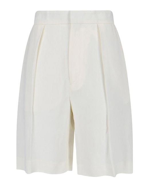 Victoria Beckham White Tailored Shorts