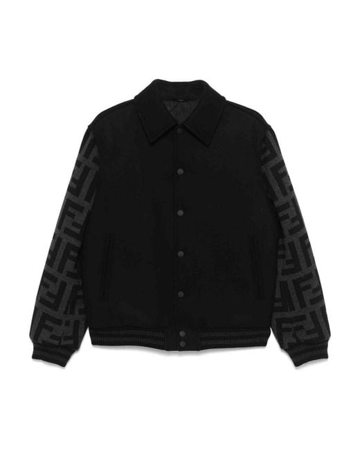 Fendi Black 'Ff' Blouson for men