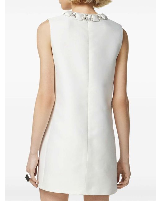Versace White Beaded Detail Dress