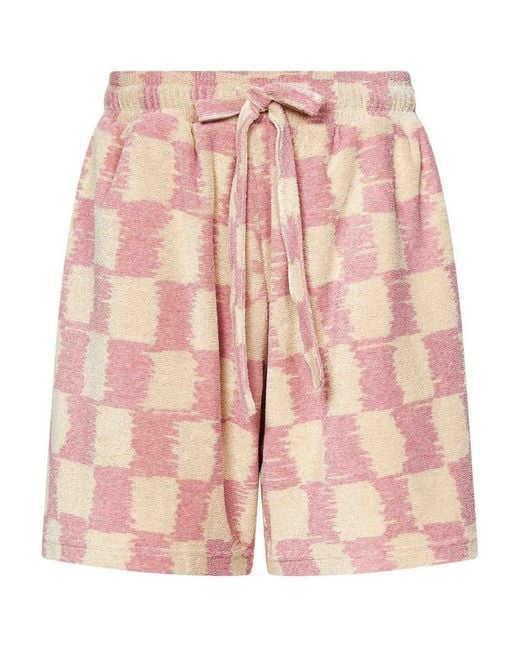 Bonsai Pink Checked Shorts for men
