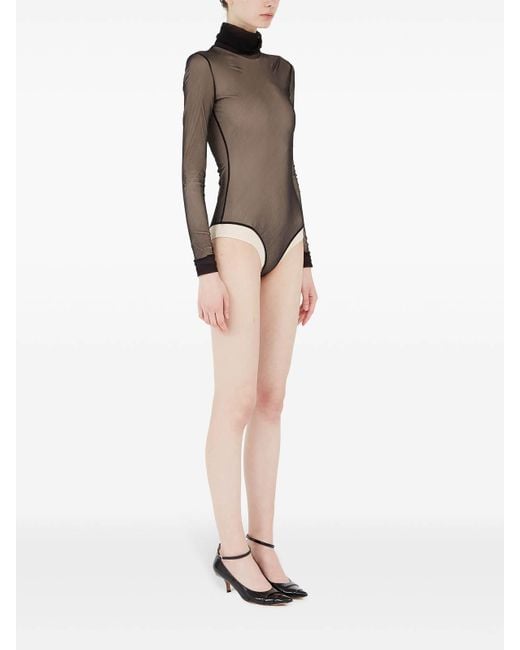 Maison Margiela Gray Sheer Bodysuit
