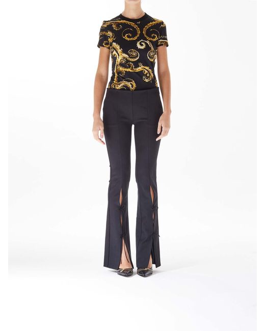 Versace Jeans Couture Blue Tecno Cady Open Trousers