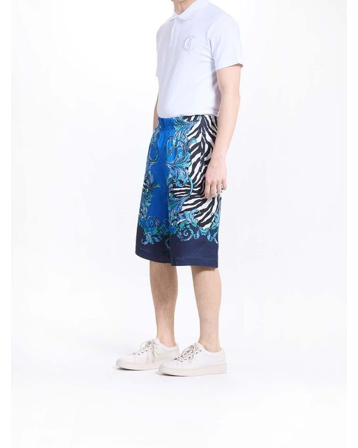 Versace Jeans Couture Blue Sabra Baroque Short for men