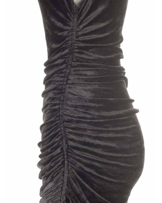 Rick Owens Black Velvet Dress Dresses