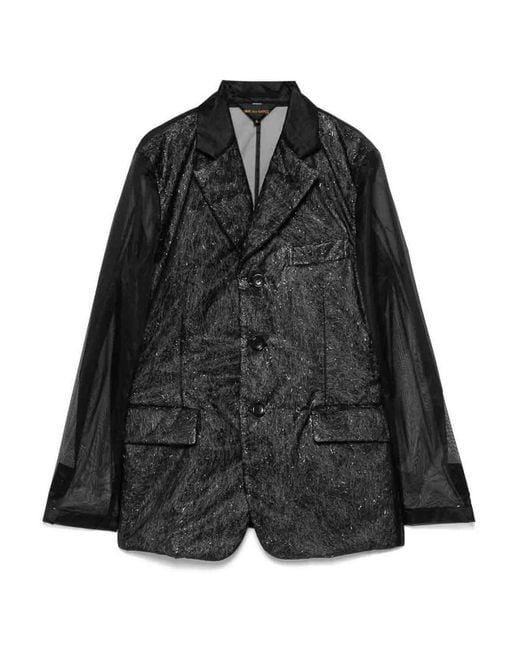 Comme des Garçons Black Chiffon Blazer Jacket