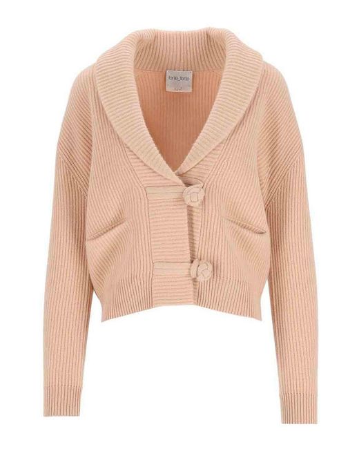 Forte_forte Natural English Rib Cardigan