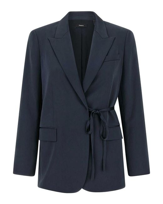 Theory Blue Blazer City Twill
