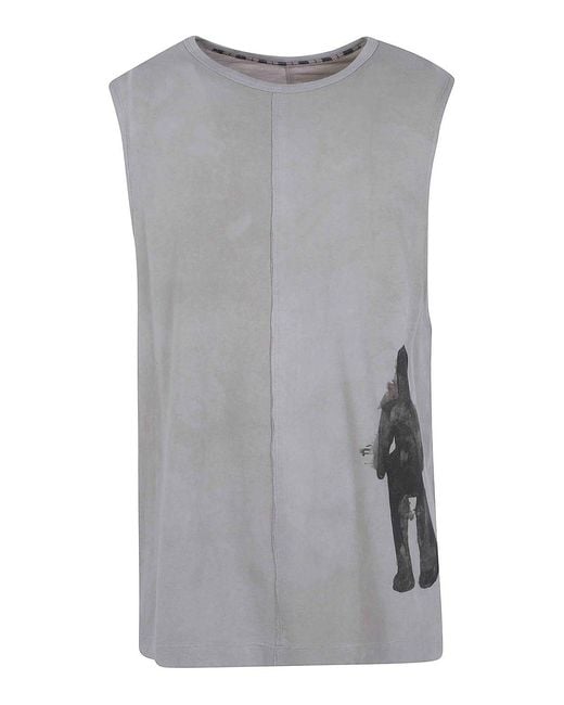 Ziggy Chen Gray Sleeveless Printed Top for men