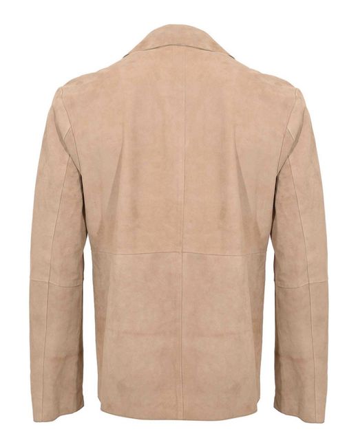 Alpha Studio Natural Suede Leather Jacket for men