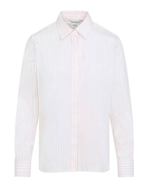 Max Mara White Accenni Striped Shirt